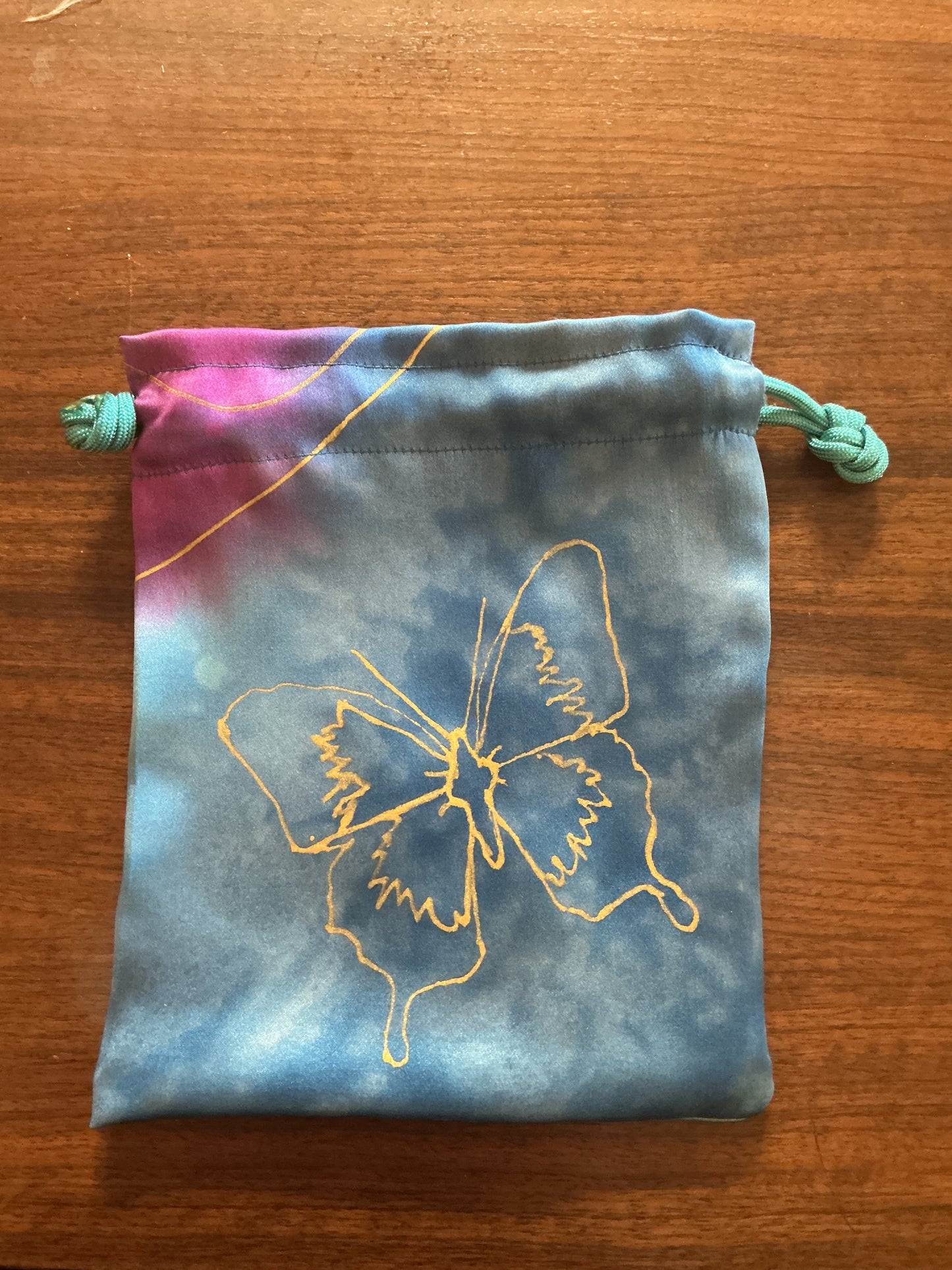 100% Silk Hand Dyed, Hand Painted Tarot Bag