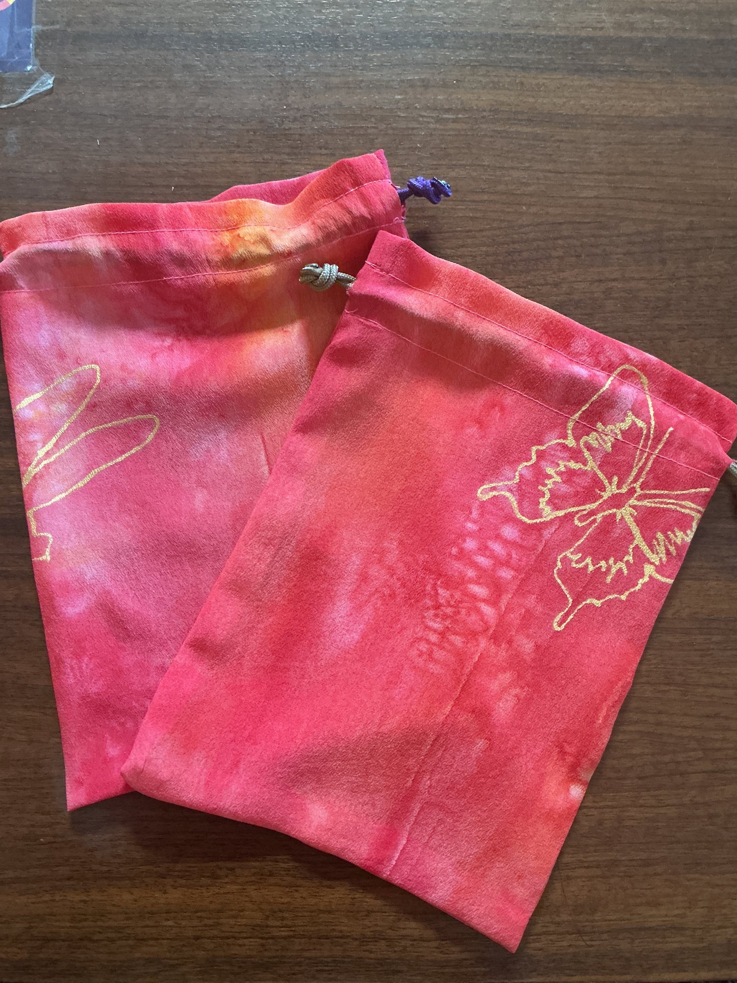 100% Silk Hand Dyed, Hand Painted Tarot Bag