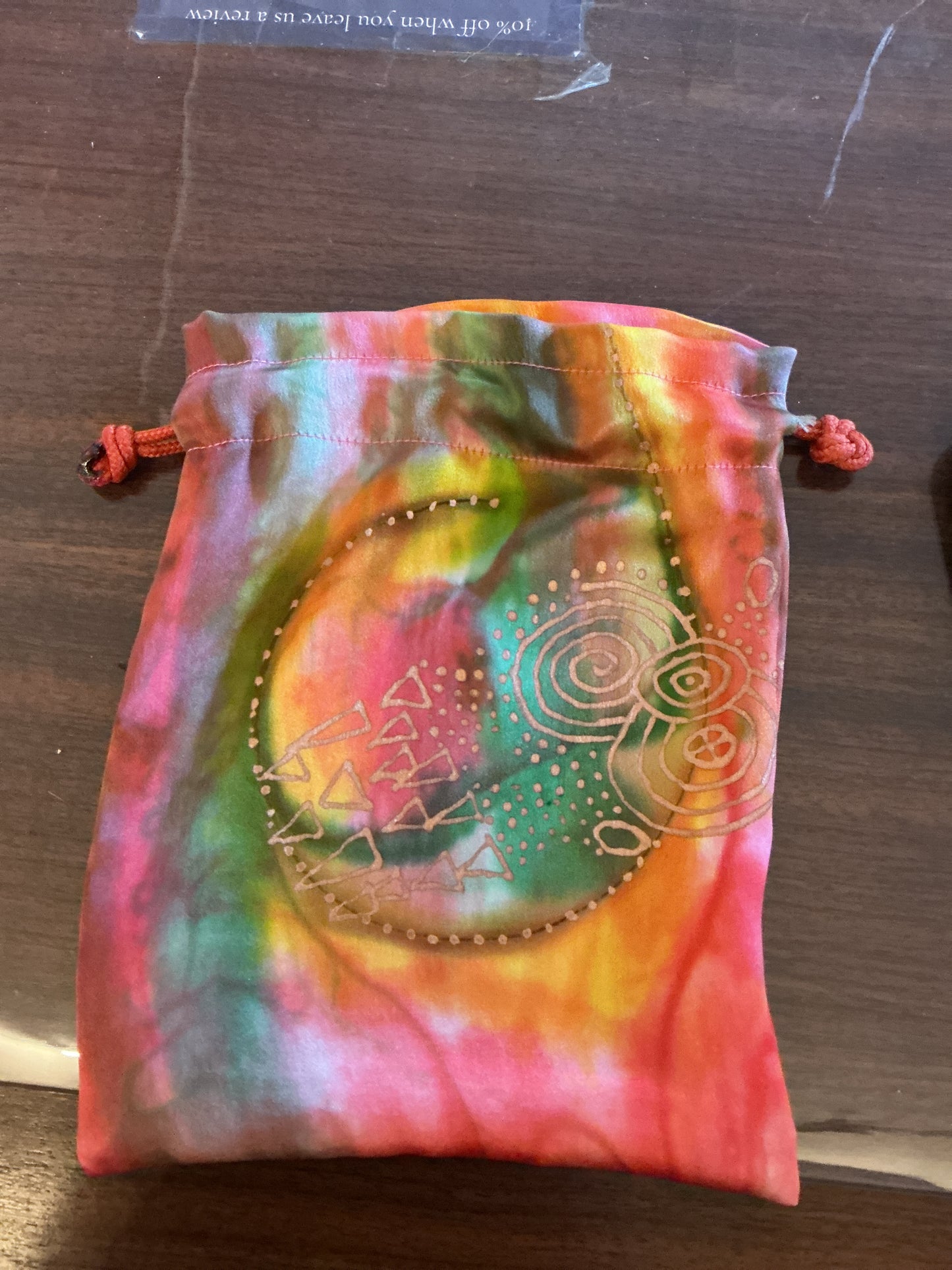 100% Silk Hand Dyed, Hand Painted Tarot Bag