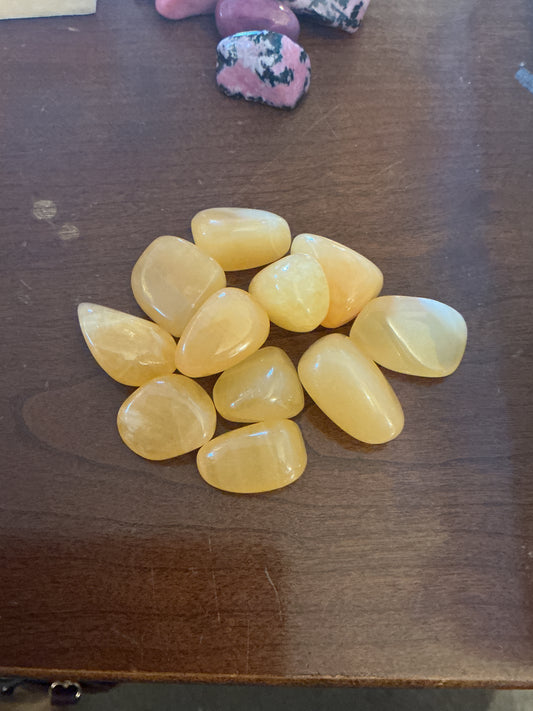 Orange Calcite Tumbled Stone