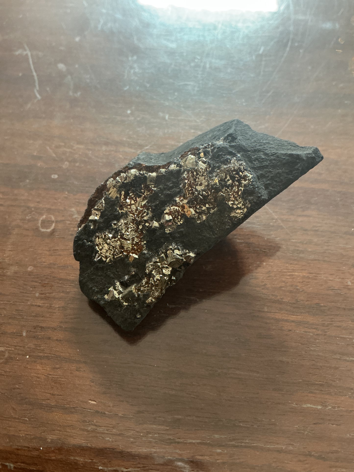 Pyrite on Shungite