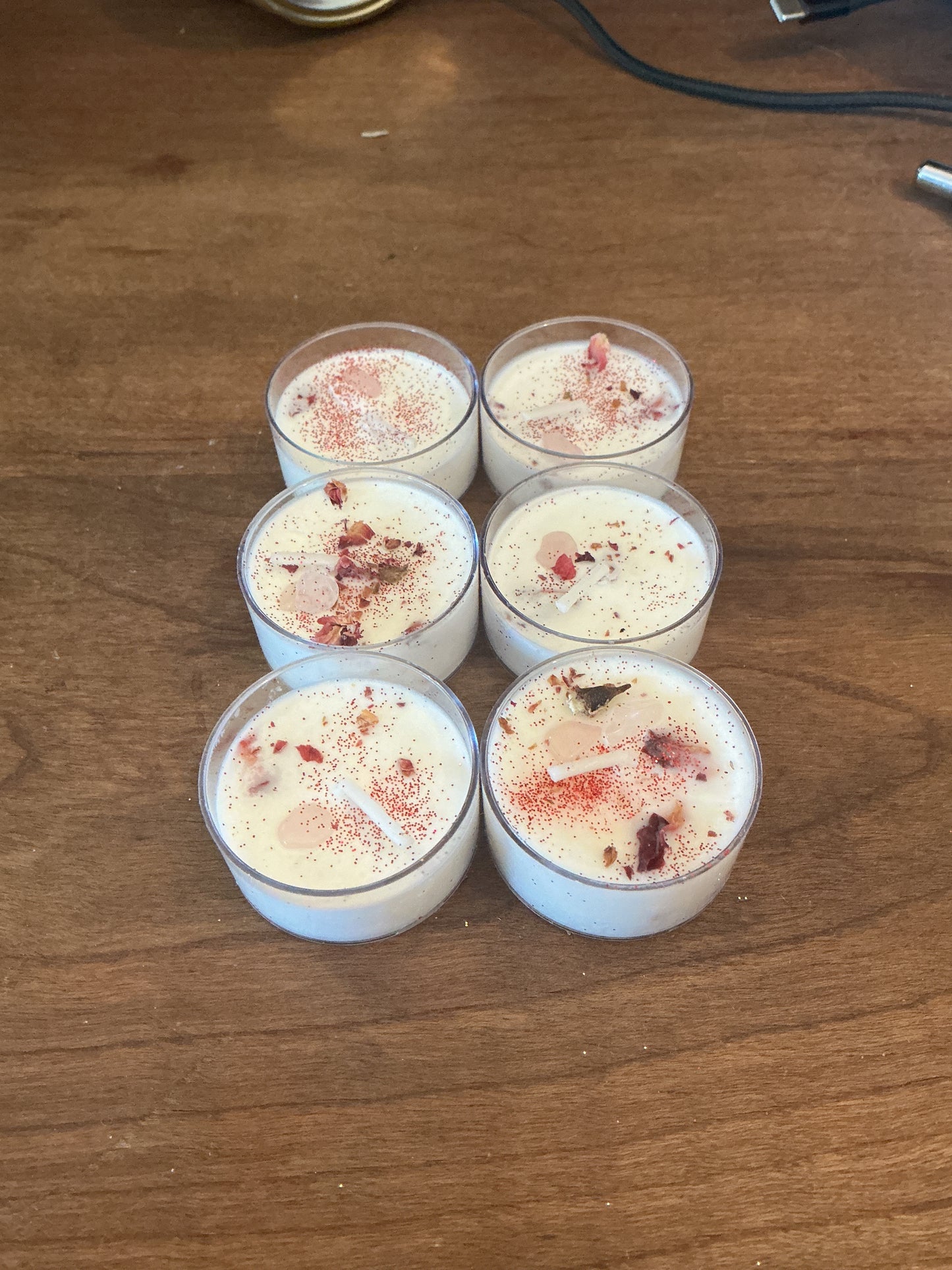 Tea Light Spell Candles with Herbs and Crystals