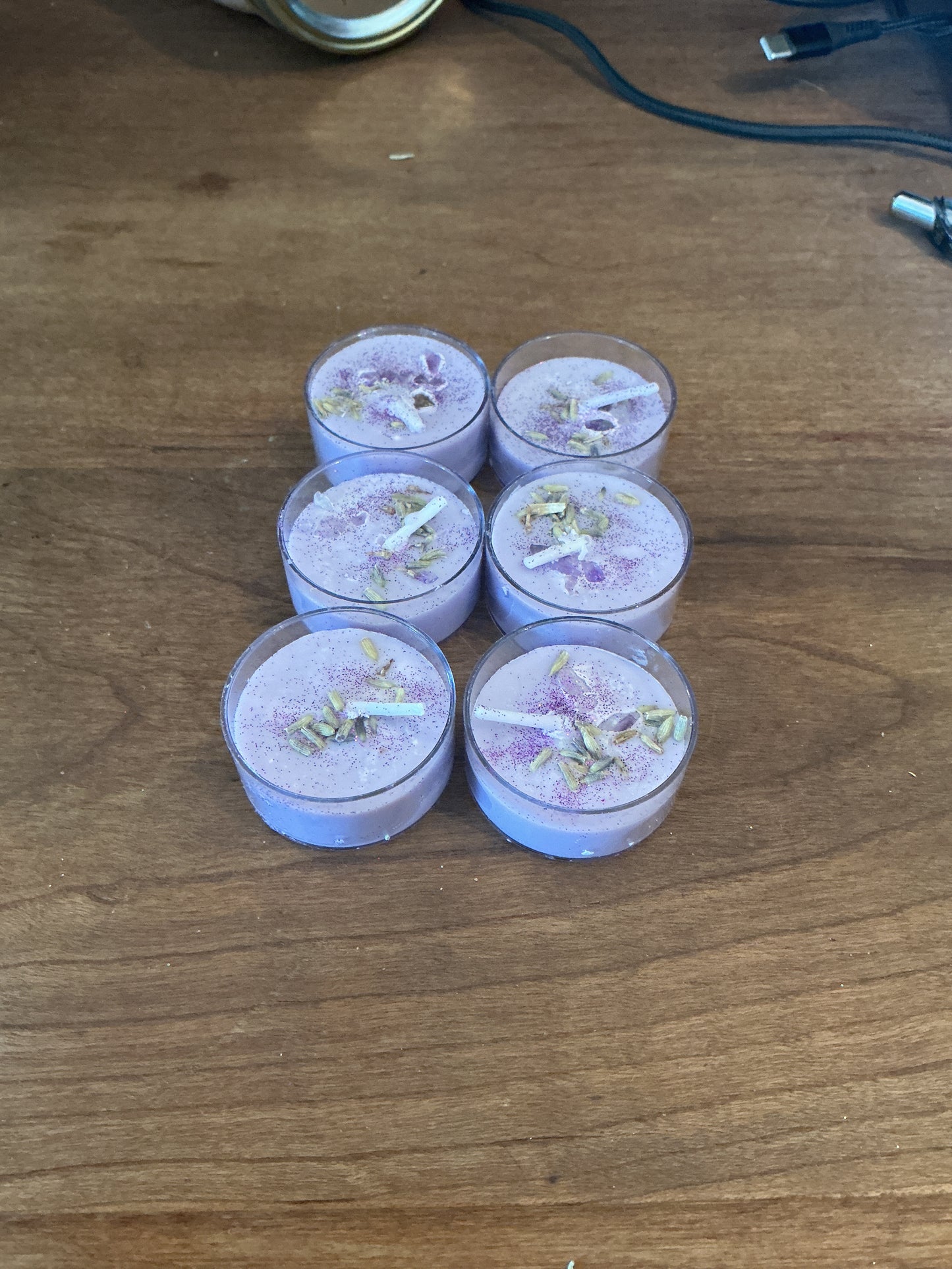 Tea Light Spell Candles with Herbs and Crystals