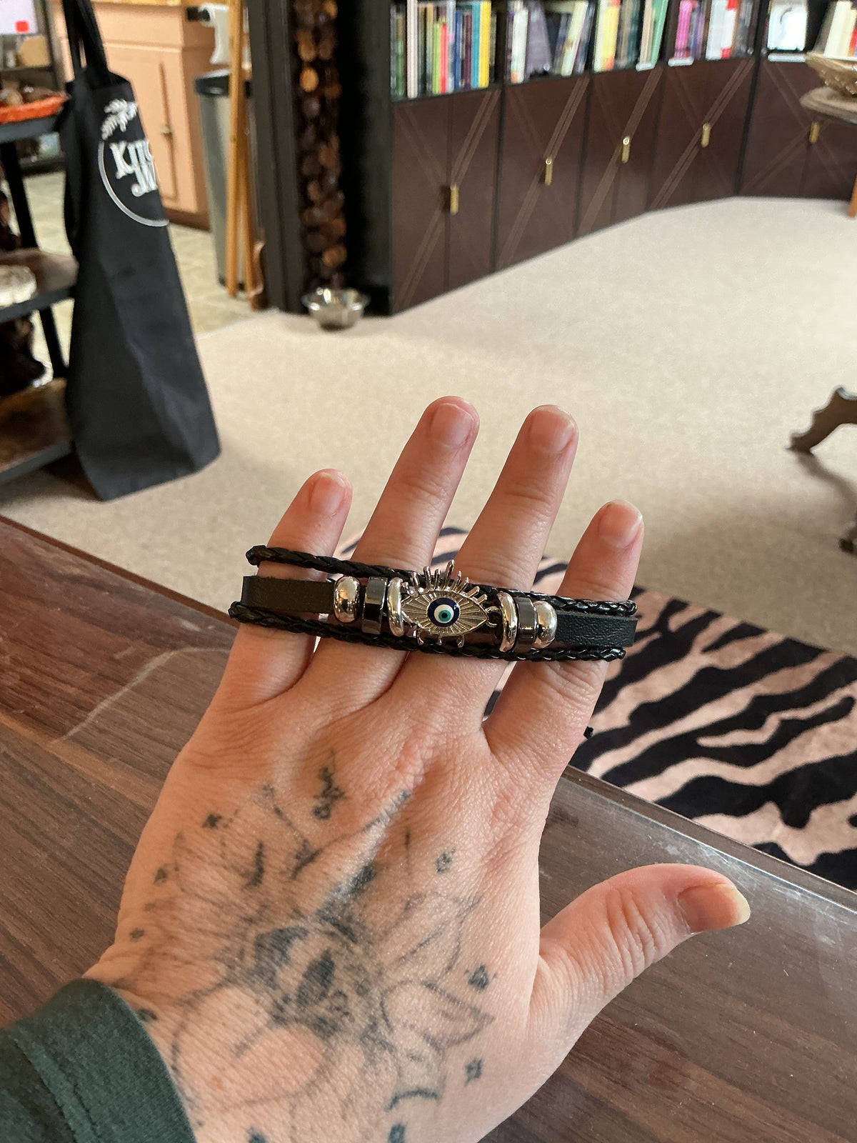 Leather Evil Eye Bracelets
