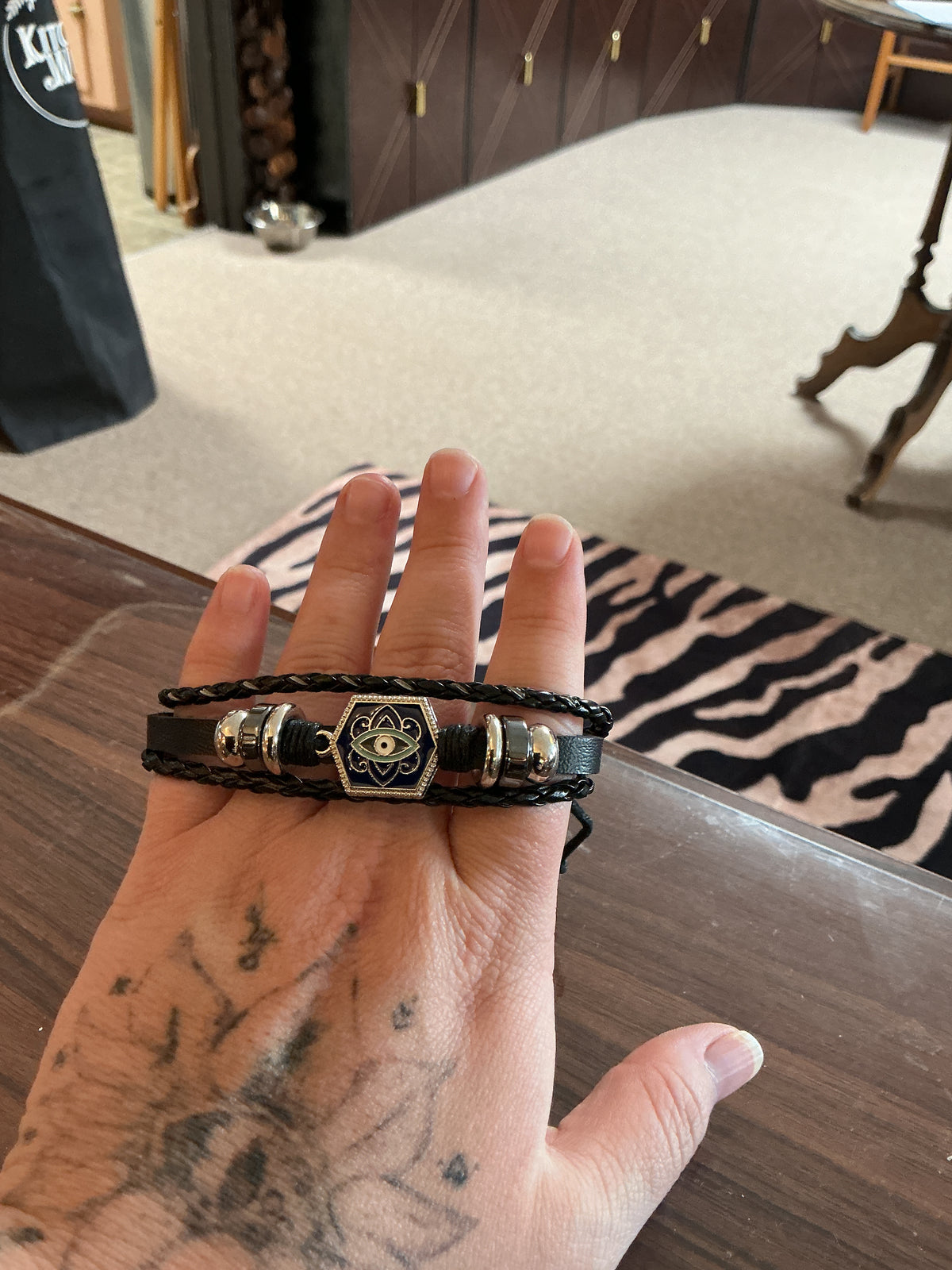 Leather Evil Eye Bracelets
