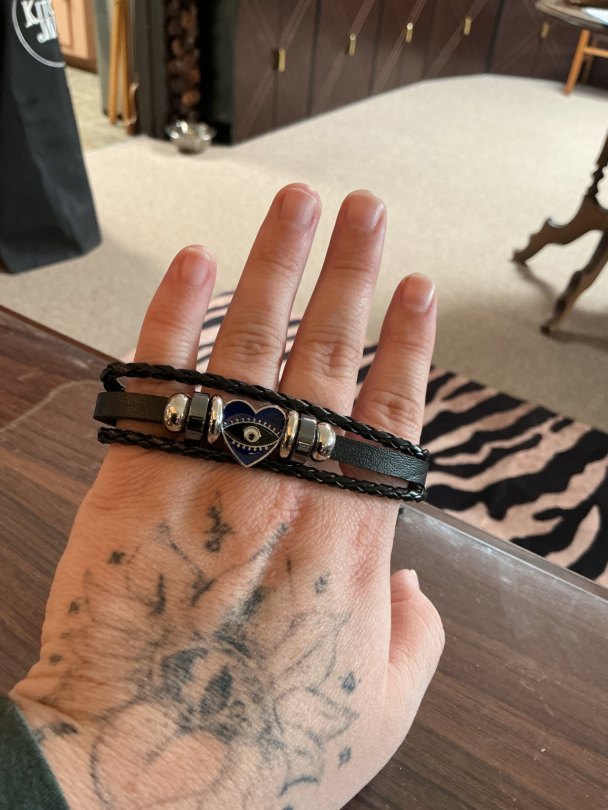 Leather Evil Eye Bracelets