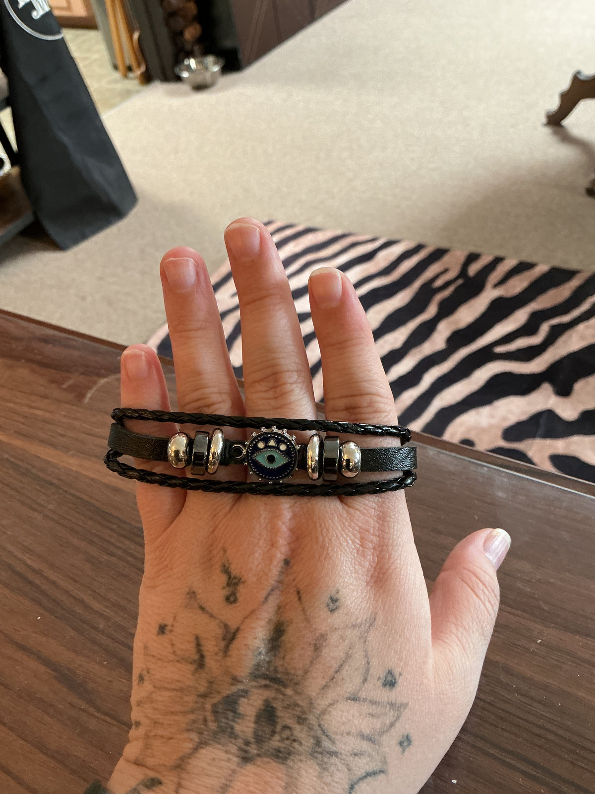 Leather Evil Eye Bracelets