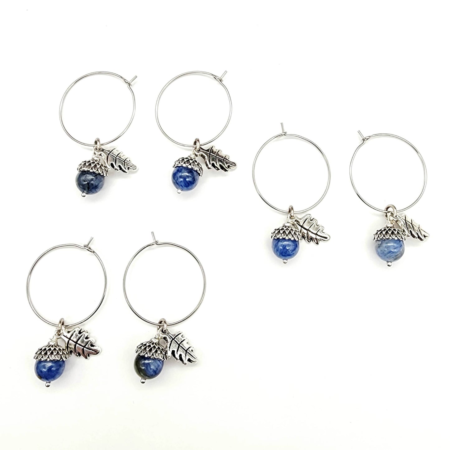 Acorn Earrings-Blue Kyanite