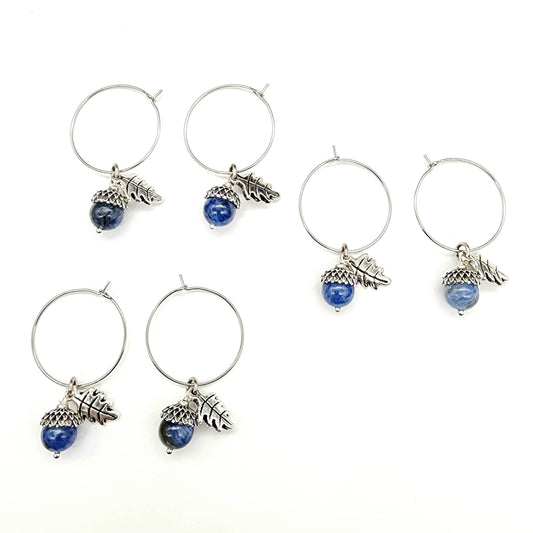 Acorn Earrings-Blue Kyanite