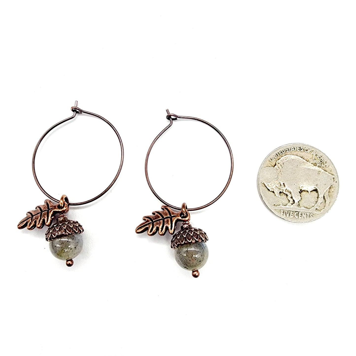 Acorn Earrings-Labradorite