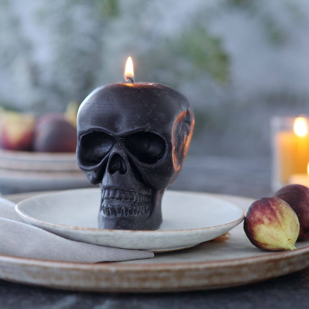 Sculpted Skull Candle 100% Beeswax Handcrafted