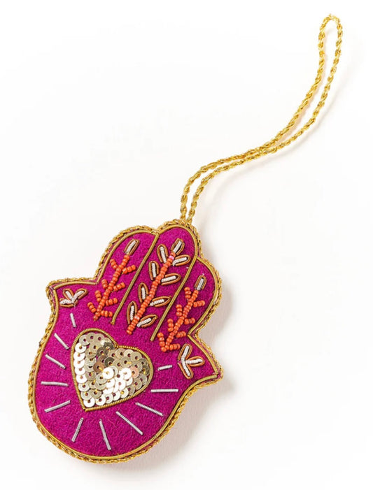 Larissa Plush Hamsa Felt Ornament