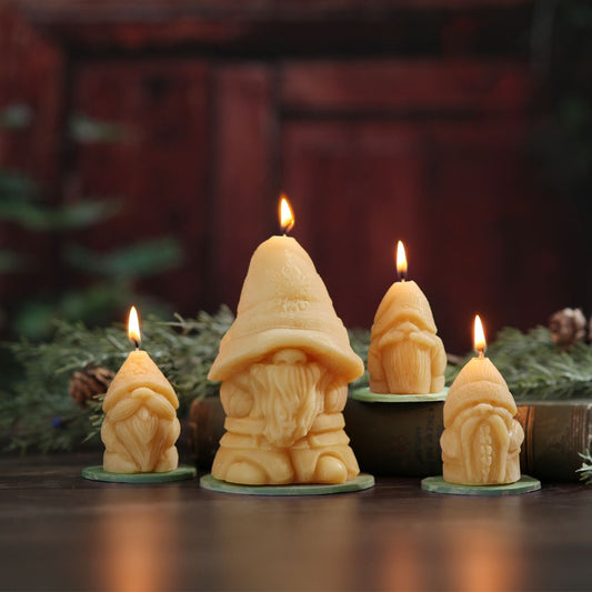 Gnome Candles 100% Beeswax