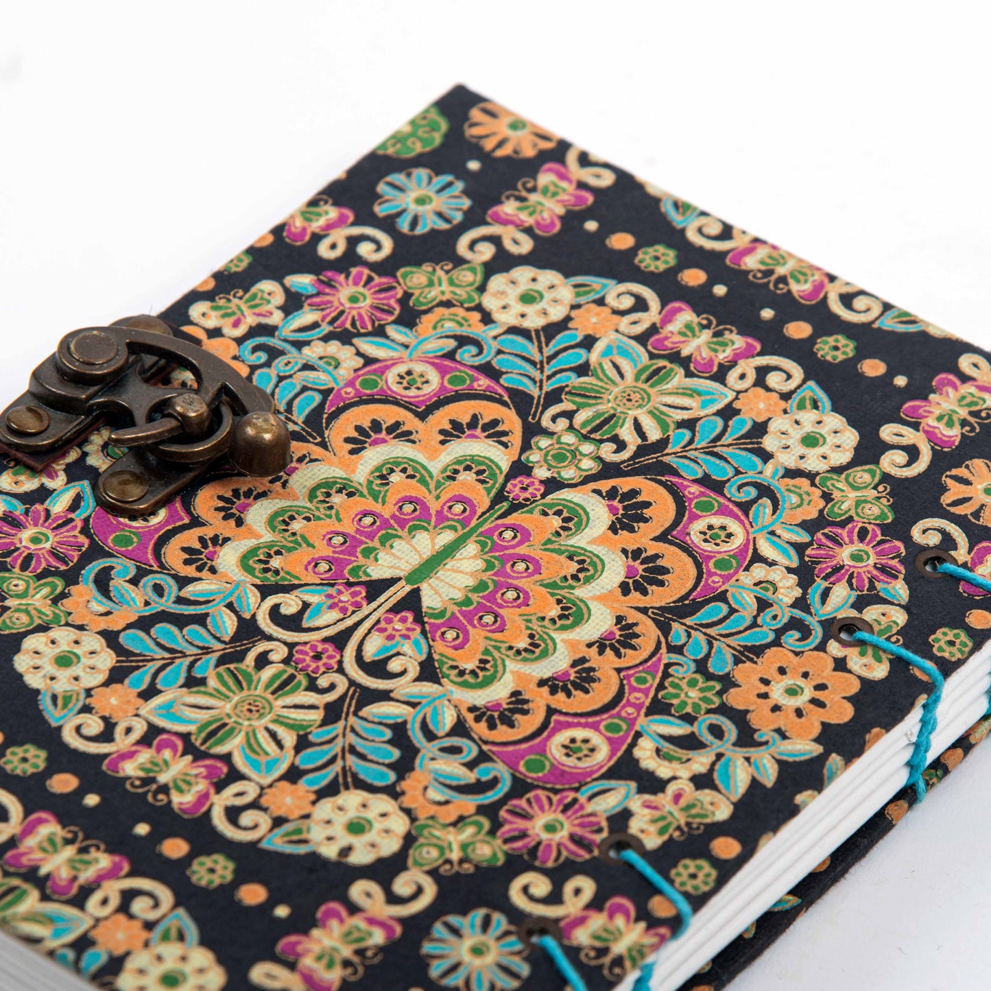 Butterfly Journal with Lock - Sketchbook Unruled 