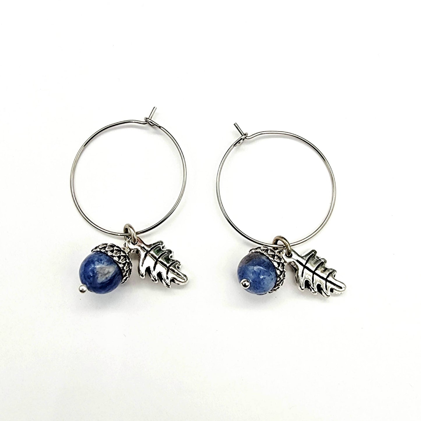 Acorn Earrings-Blue Kyanite