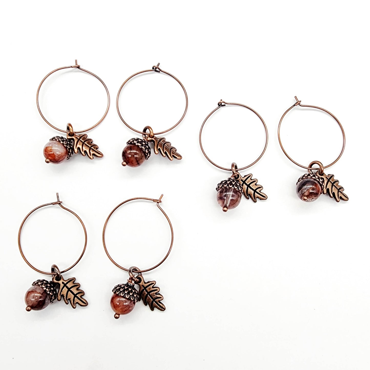 Acorn Earrings-Hematoid Quartz