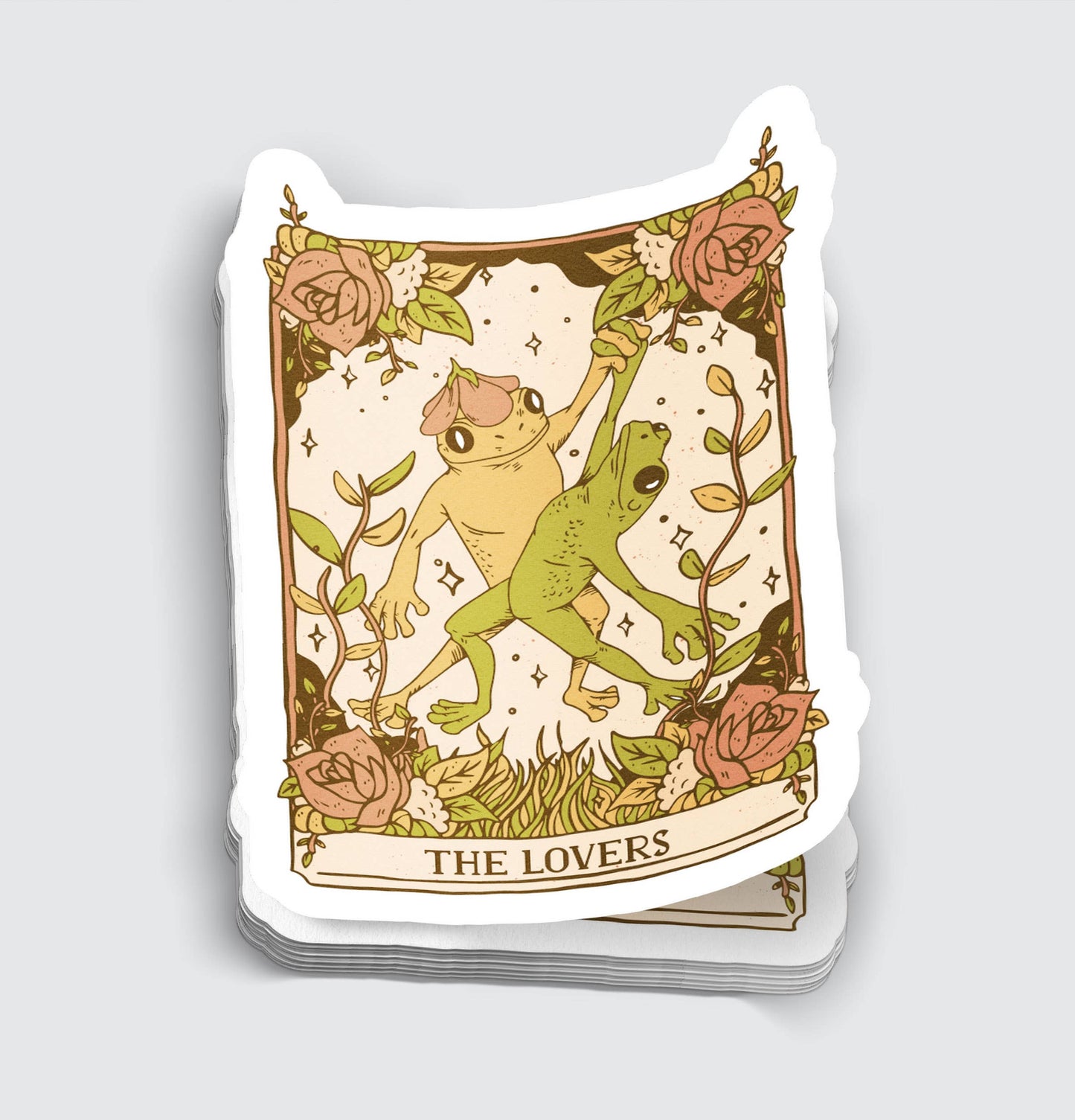 "The Lover" Dancing Frogs Tarot Sticker