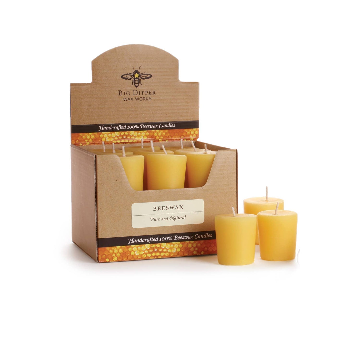 Votive Candles – 100% Pure Beeswax – 15hr Burn