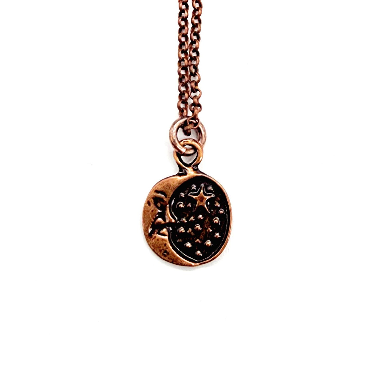 Antique Copper Starry Night Necklace