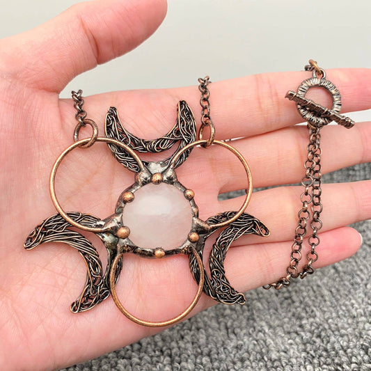 3 Crescent Moons Necklace