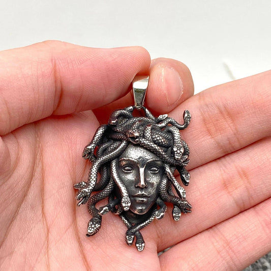 Medusa Head, Stainless Steel Pendant