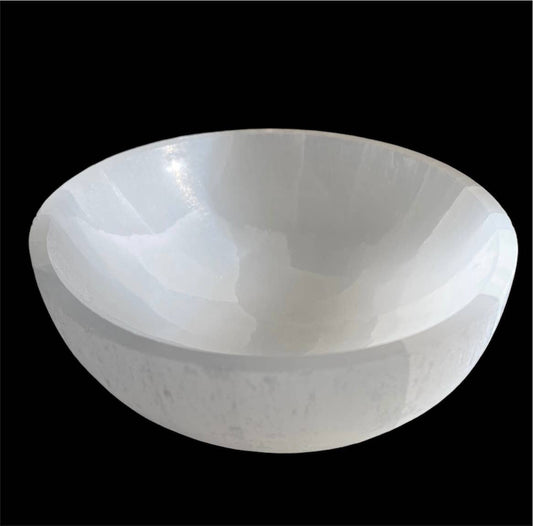 Selenite Bowl Round 6cm