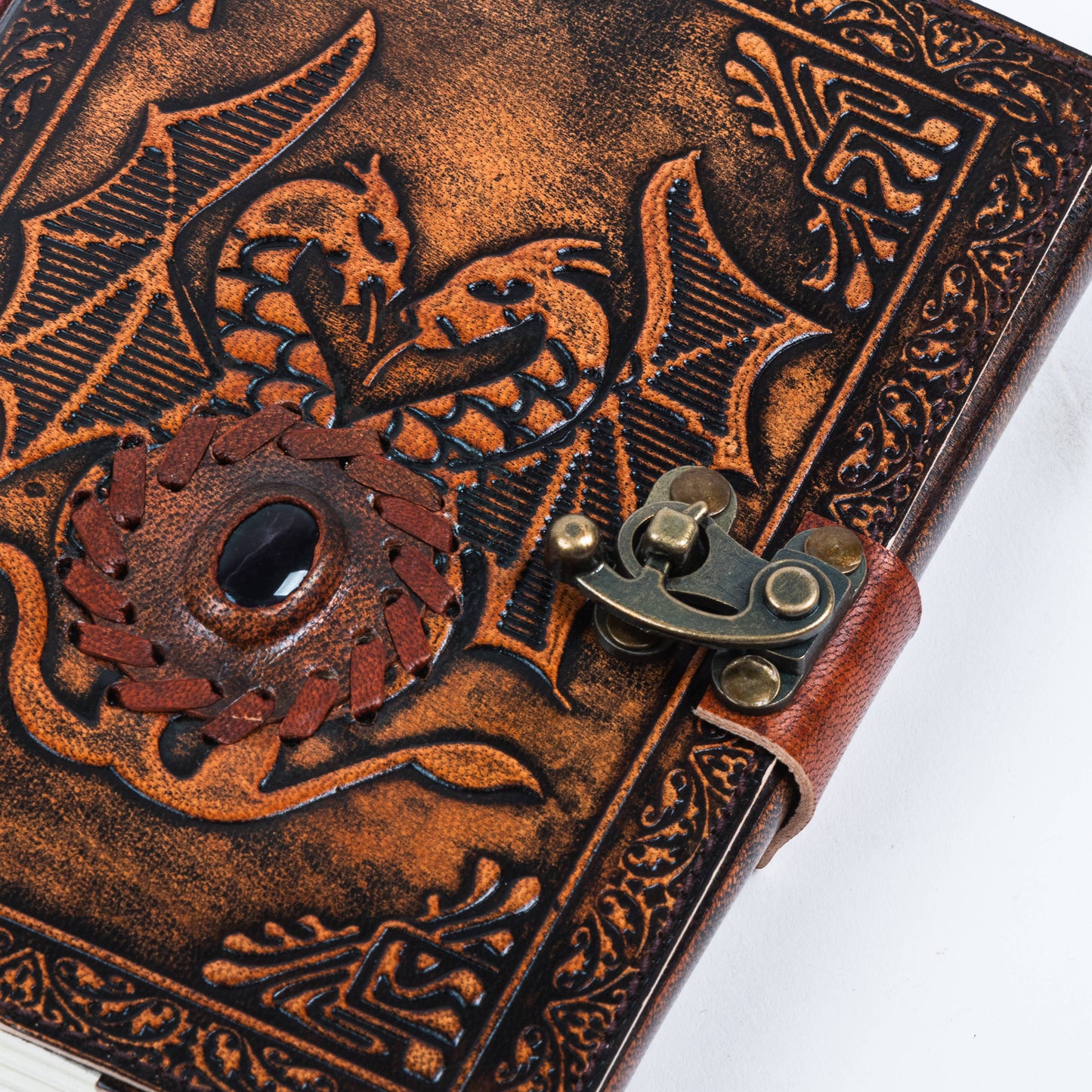 Dragon Embossed with stone Journal