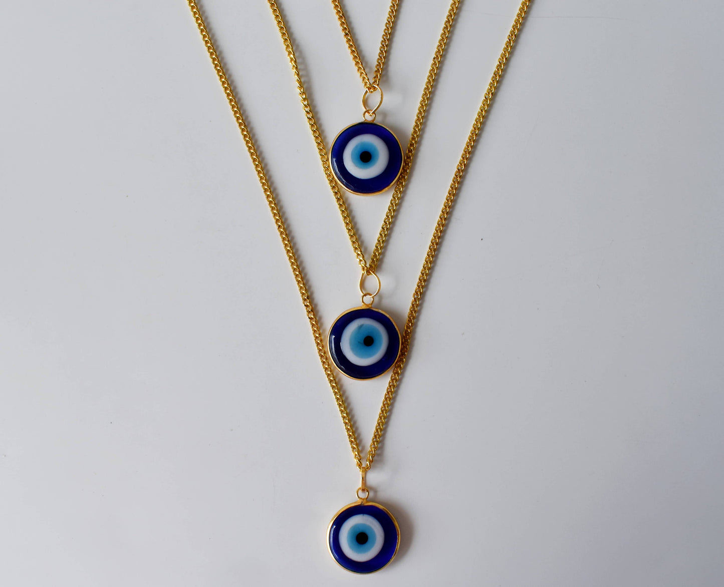 Evil Eye Pendant Necklace Charm | Electroplated Gold Charm