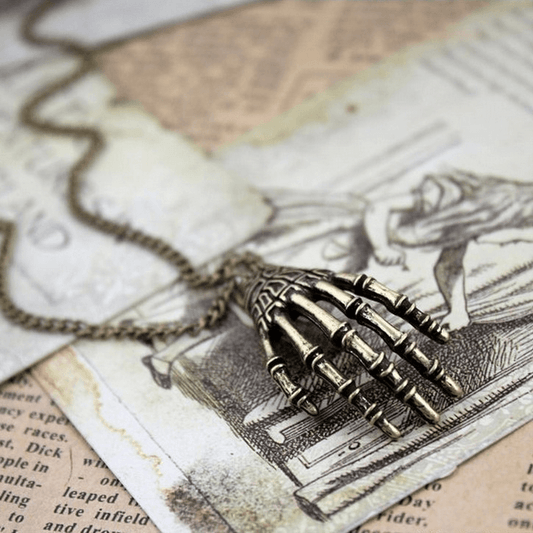 Skeletal Hand Necklace