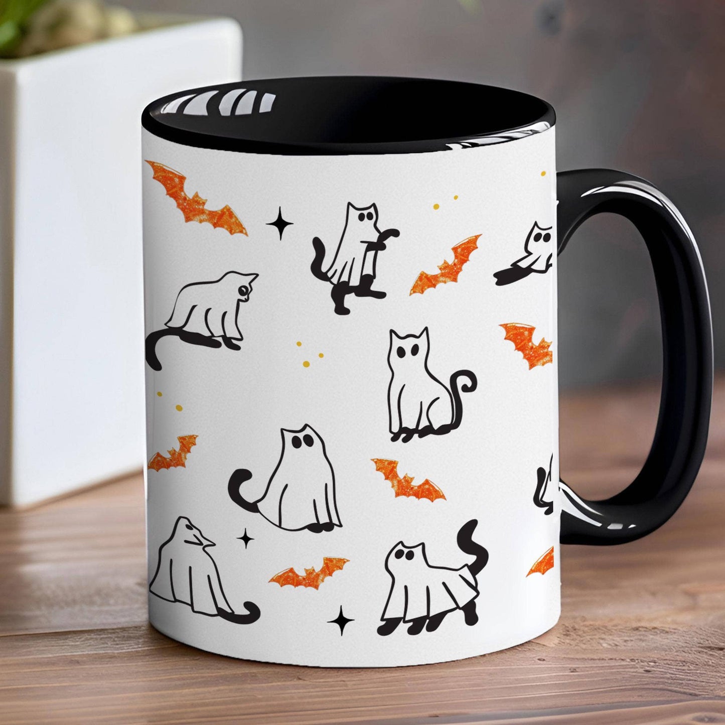 Ghost Cat Coffee Mug