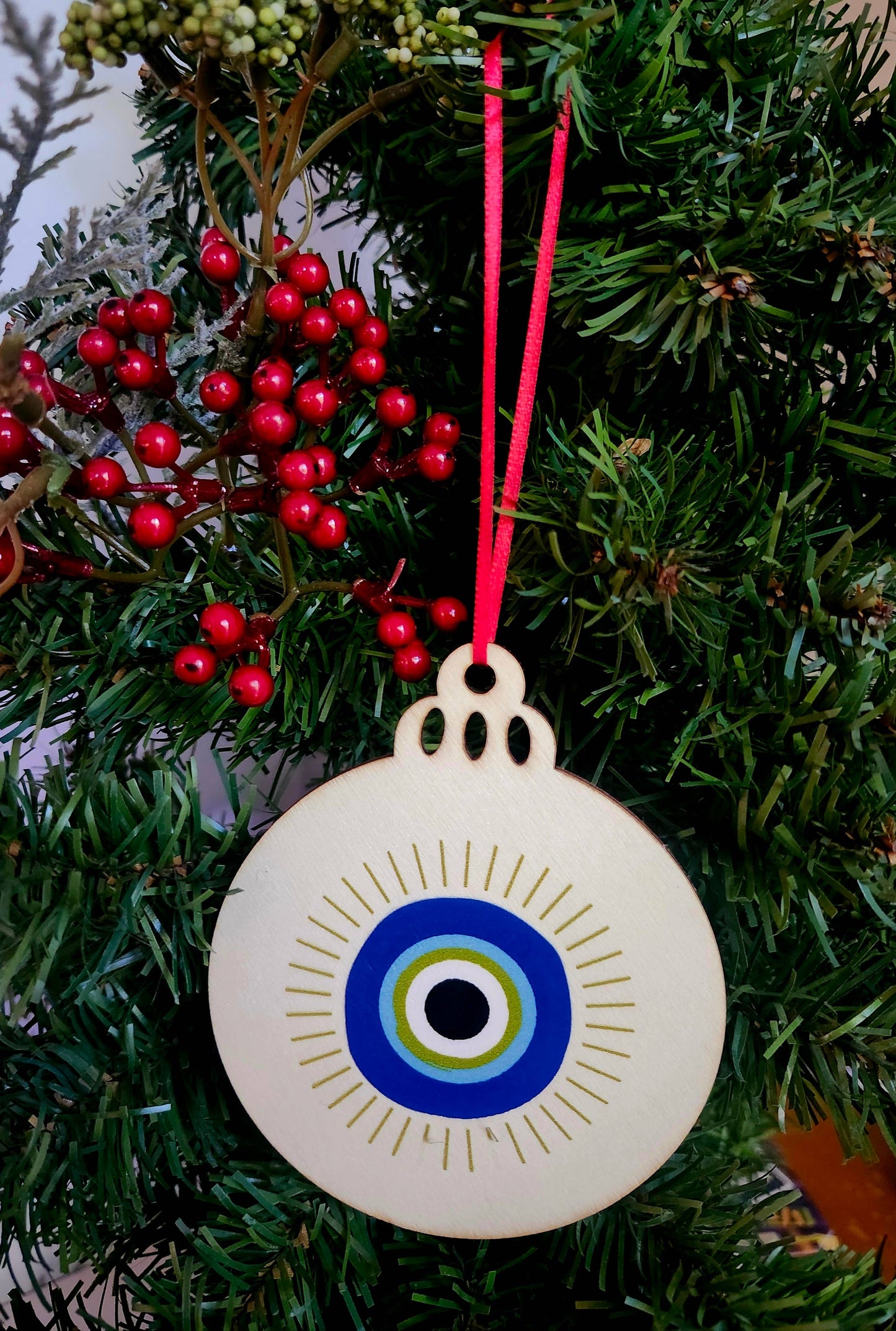 Mal De Ojo, Evil Eye Solstice Yule Solstice Ornament