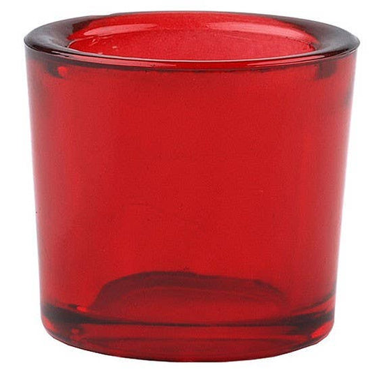 Red Recycled Glass Votive Candle Holders