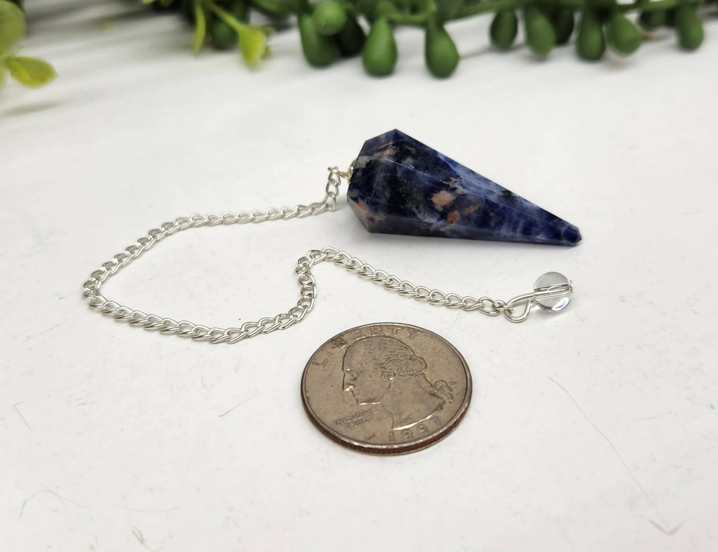 Sodalite Pendulum w/ Silver Plated Chain