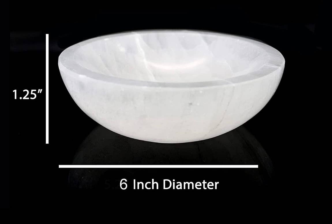 Selenite Bowl Round 6cm