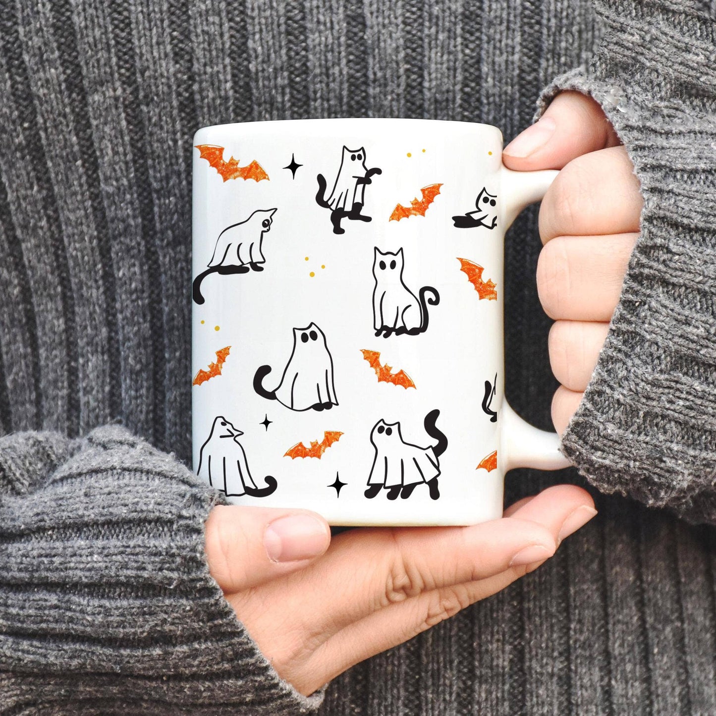 Ghost Cat Coffee Mug