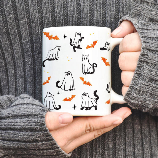 Ghost Cat Coffee Mug