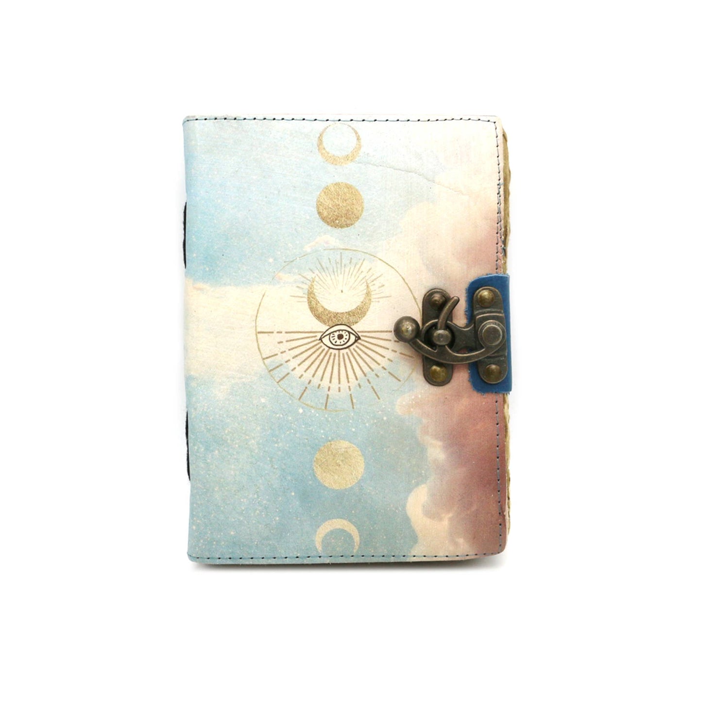 Blank Leather Journal - Celestial Gateway