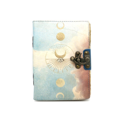 Blank Leather Journal - Celestial Gateway