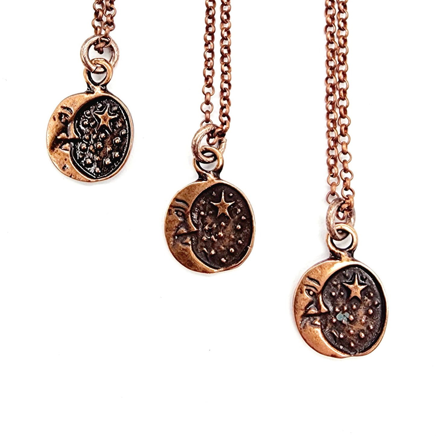 Antique Copper Starry Night Necklace