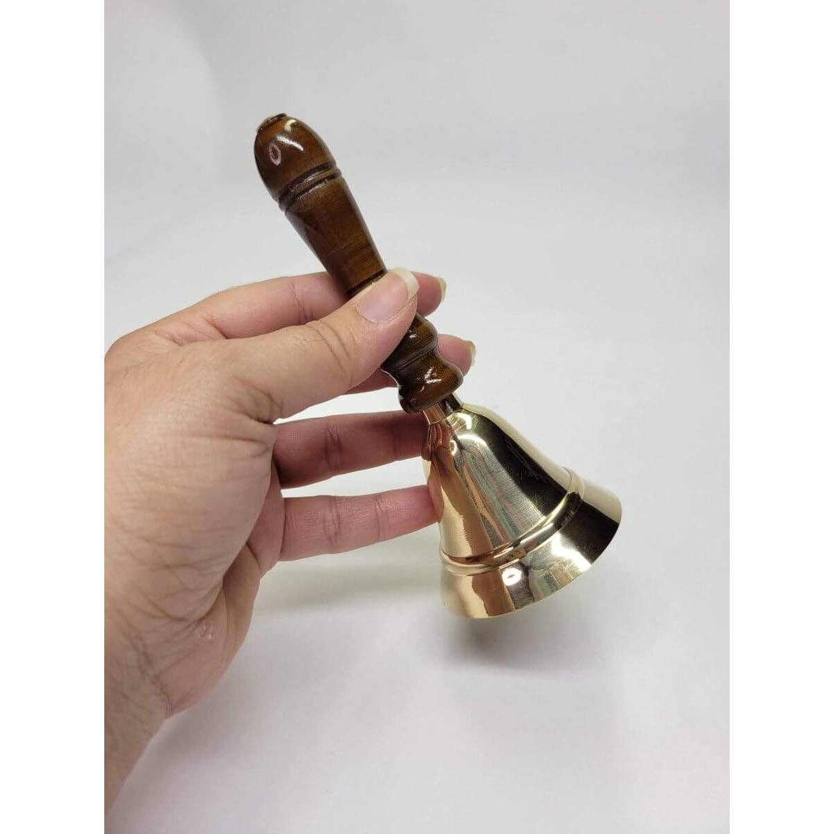 Brass Bell with Wooden Handle
