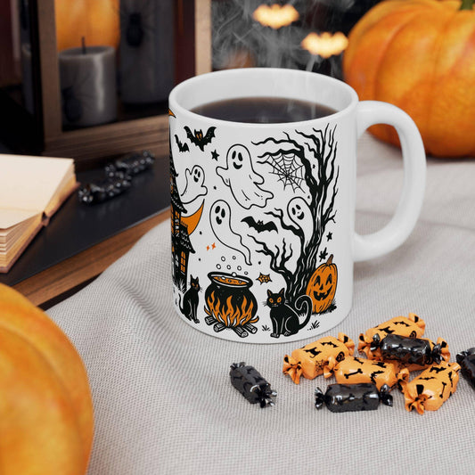 Ghostly Manor Halloween Mug