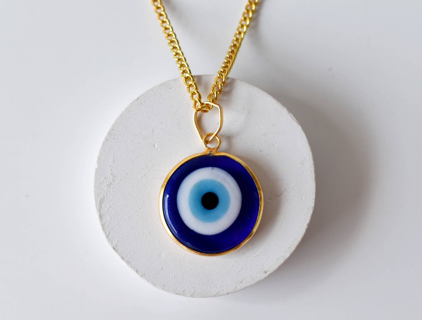Evil Eye Pendant Necklace Charm | Electroplated Gold Charm