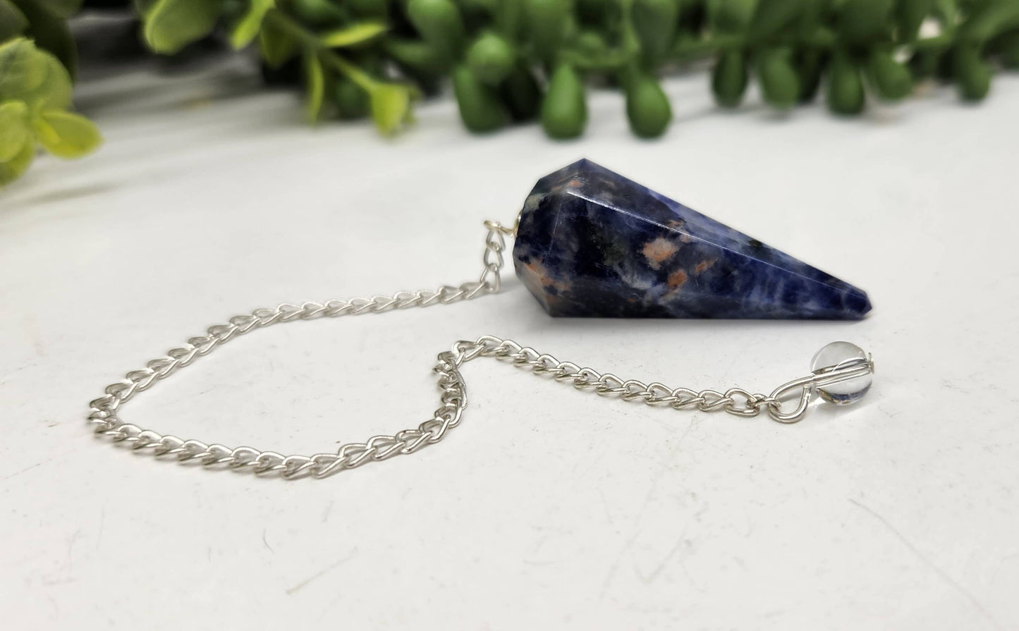 Sodalite Pendulum w/ Silver Plated Chain