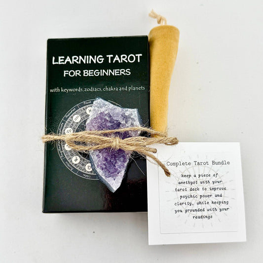 Learning Tarot Deck for Beginners + Amethyst Bundle
