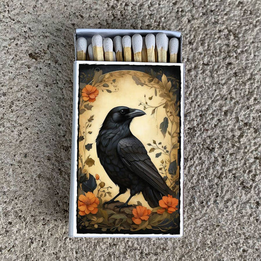 Raven Matchbox and Matches