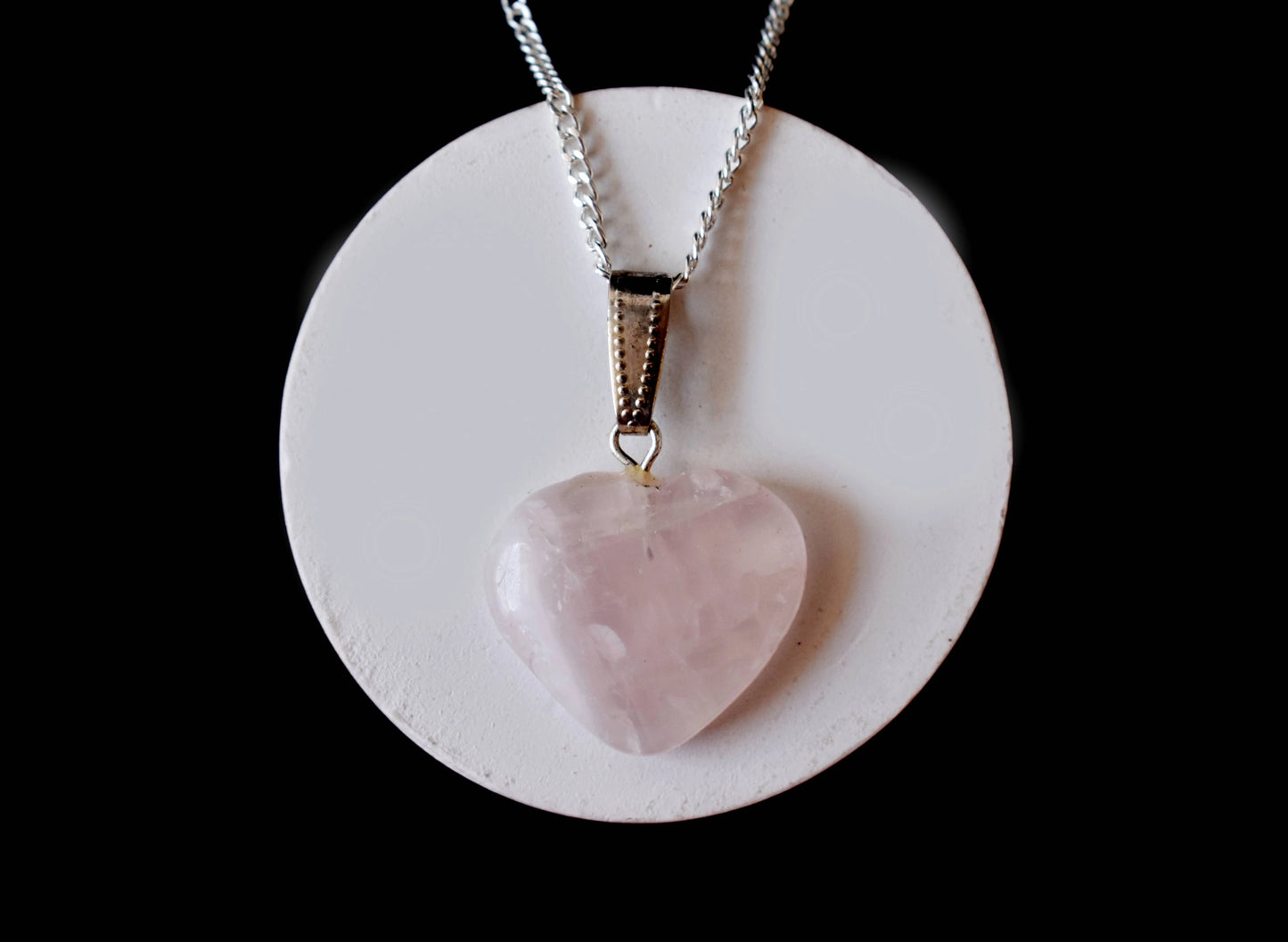 Rose Quartz Heart Pendant