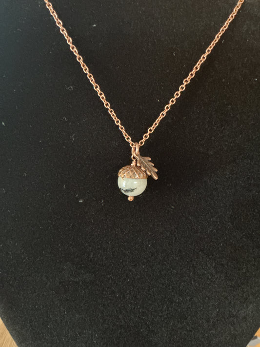 Acorn Necklace-Rutilated Quartz