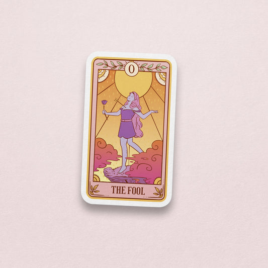 "The Fool" Pastel Tarot Card Style Sticker