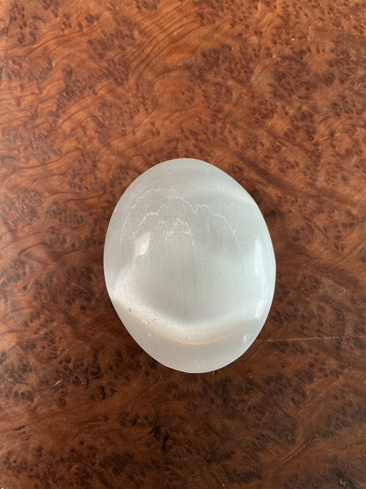 Selenite Worry Stone