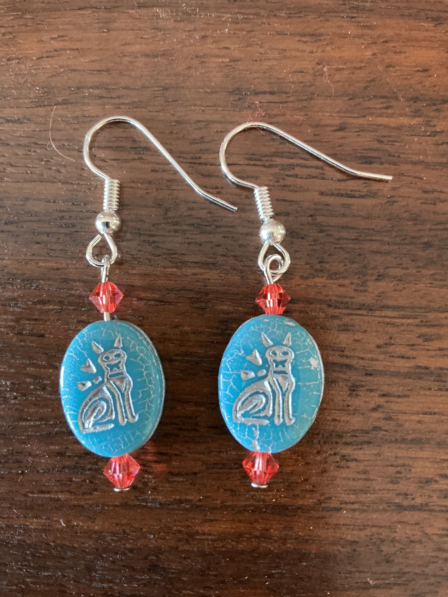 Beaded Cat Earrings